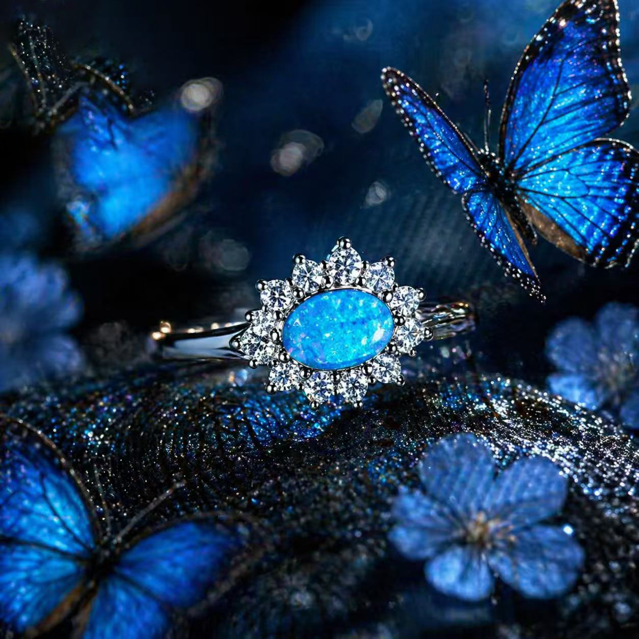 Butterfly Wing Flowing Light Ring A001