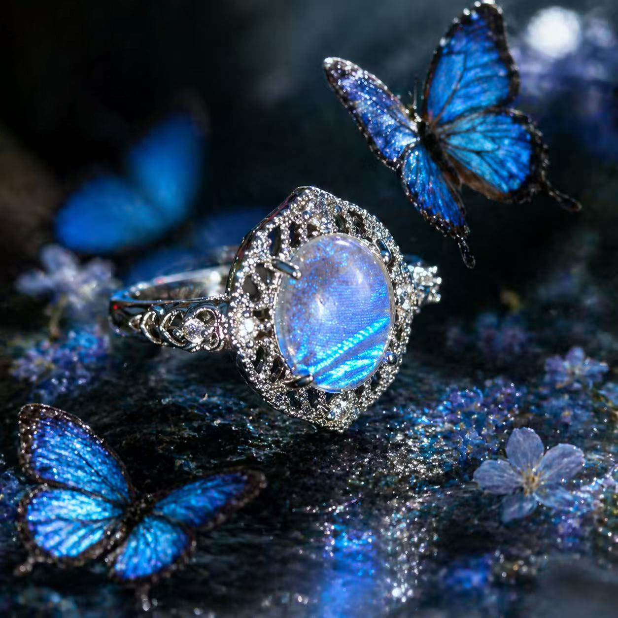 Butterfly Wing Flowing Light Ring A002
