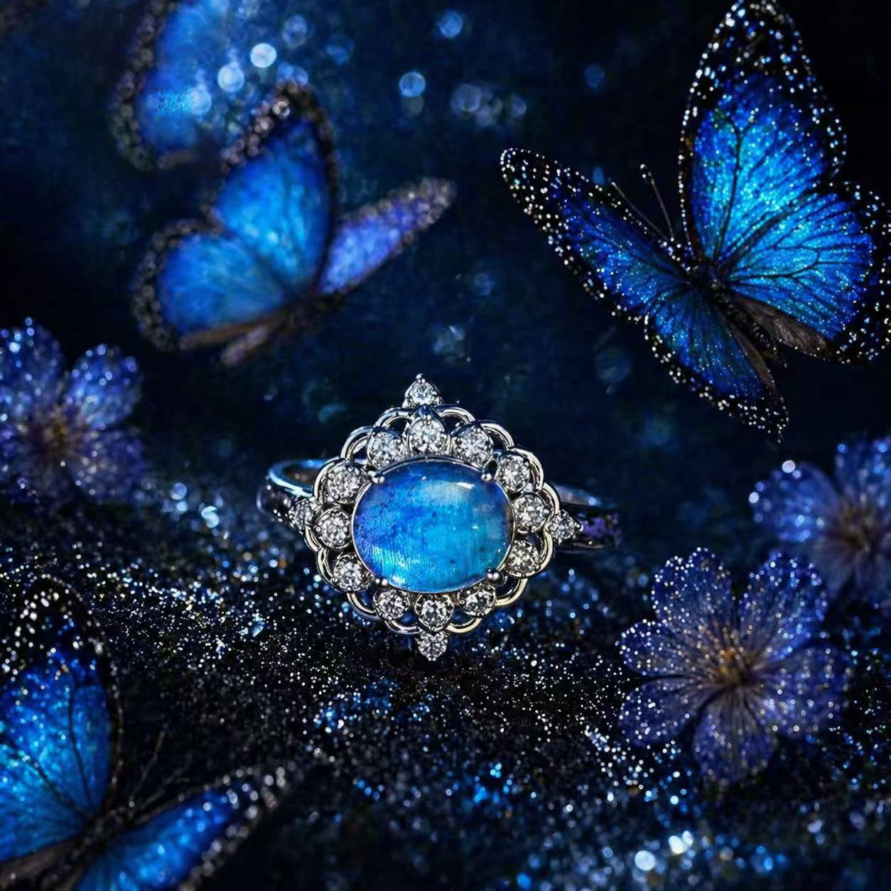 Butterfly Wing Flowing Light Ring A003