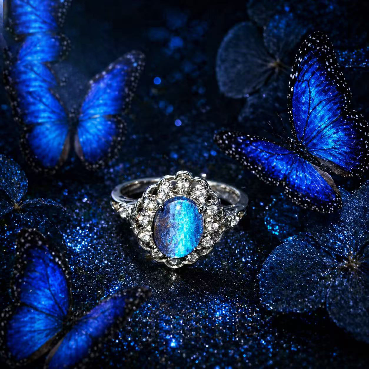 Butterfly Wing Flowing Light Ring A005