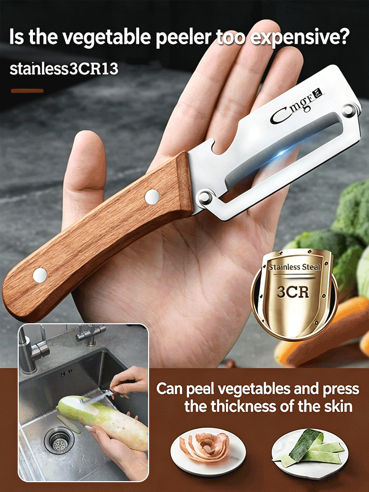 【German Precision Craft】Large-sized Multi-functional Stainless Steel Peeling Knife