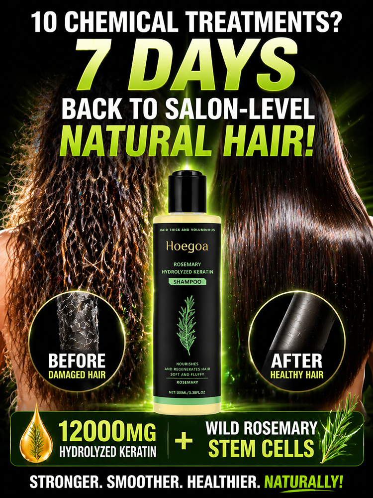 【Hair Loss Fighter - See Results in 7 Days】 Rosemary Herbal Extract Nourishing and Rejuvenating Shampoo