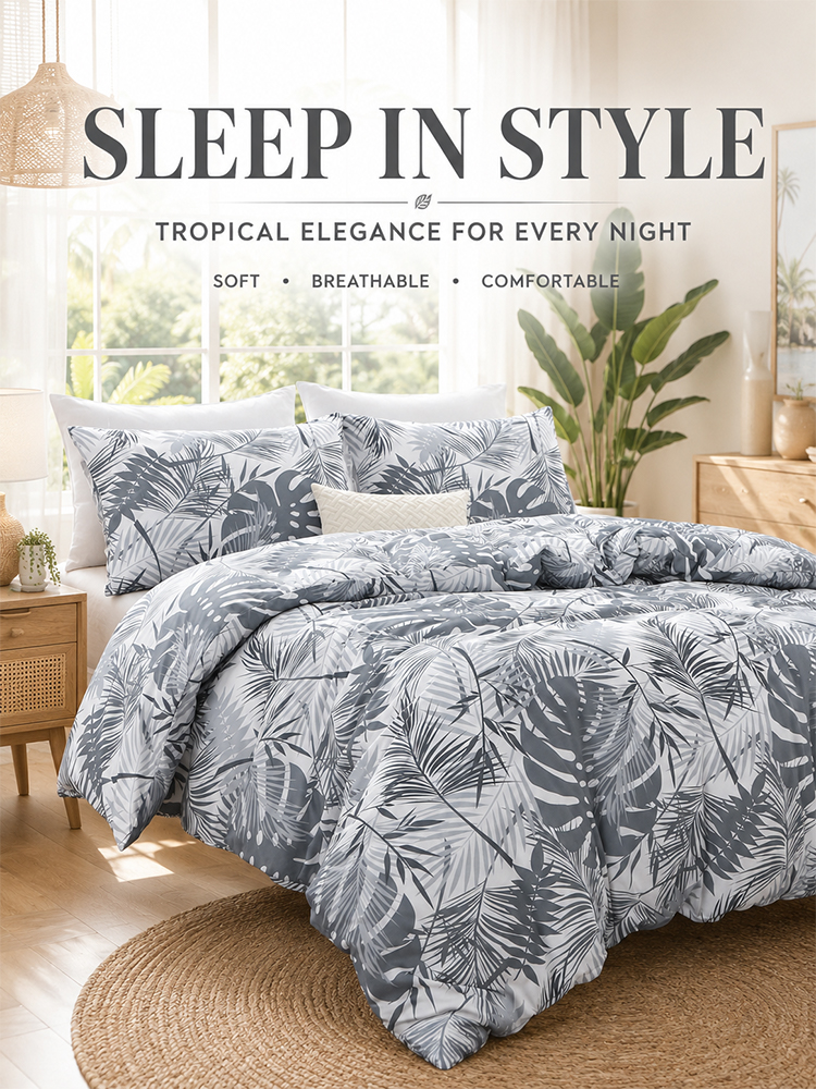 [New Arrival] Dark Cotton Four-Piece Bedding Set