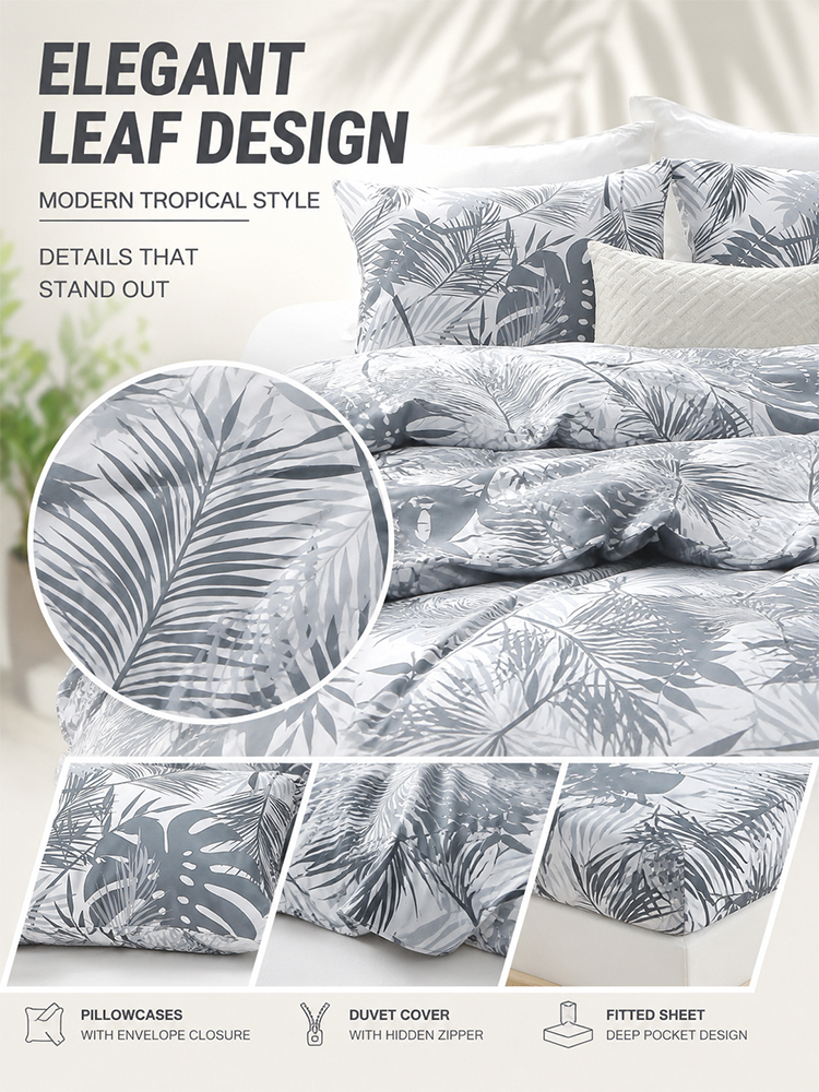 [New Arrival] Dark Cotton Four-Piece Bedding Set