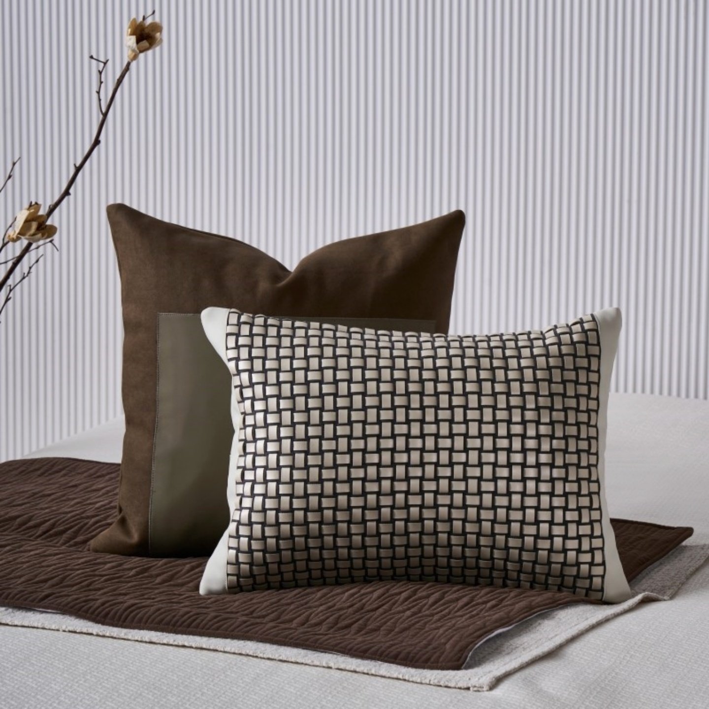 European-style patterned bedding