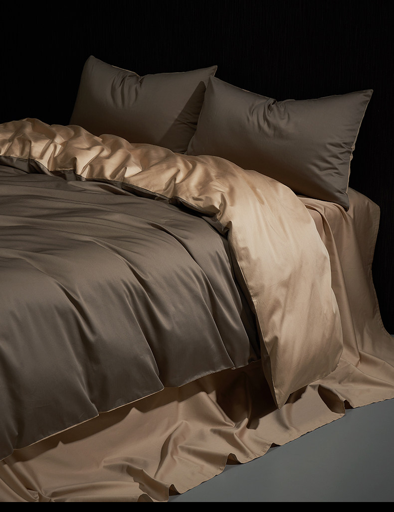 Dark linen bedding