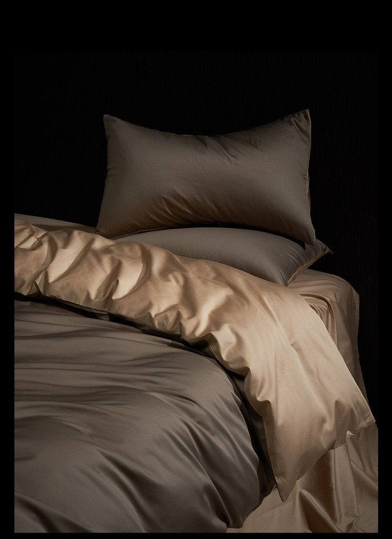 Dark linen bedding