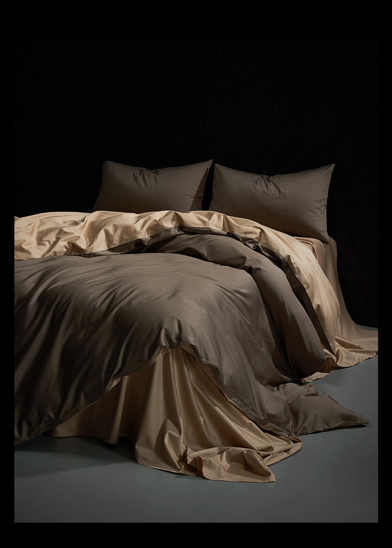 Dark linen bedding