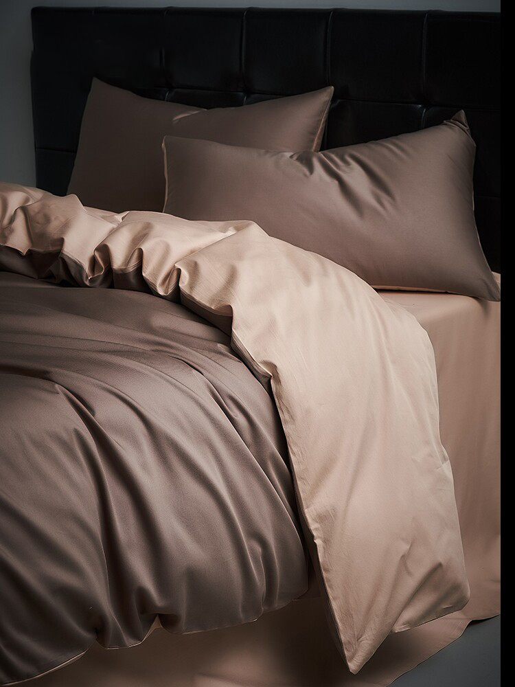 Dark linen bedding
