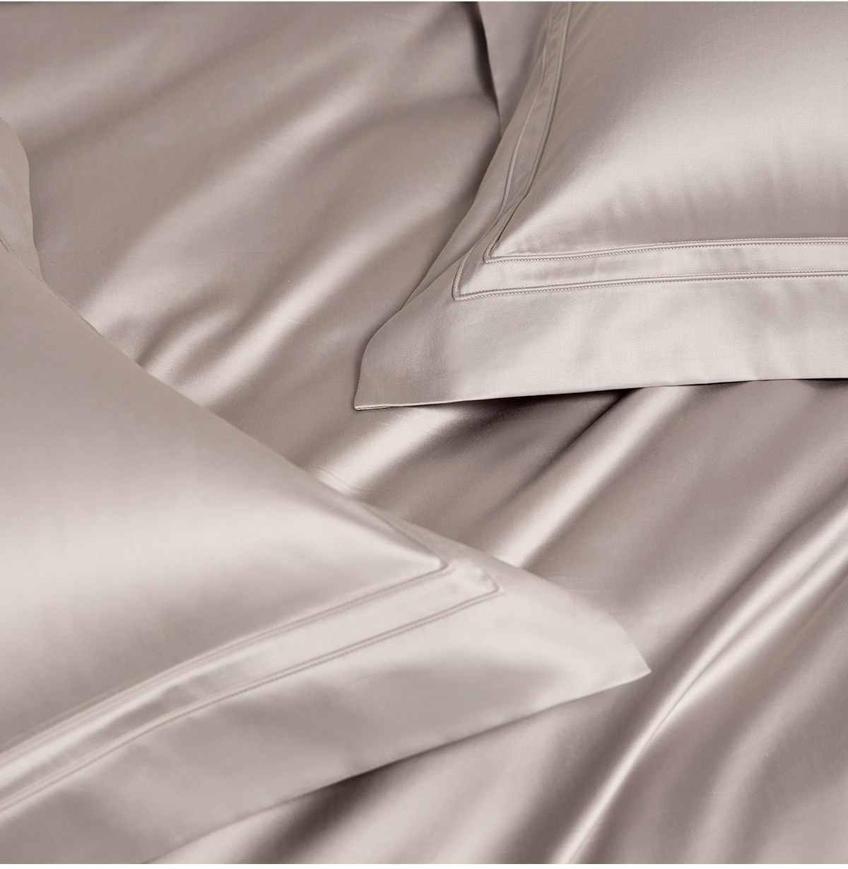 White silk bedding
