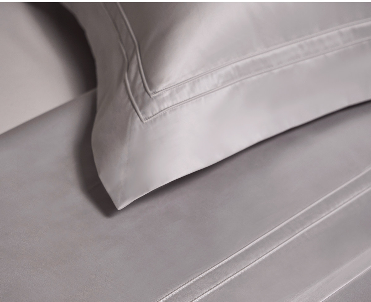 White silk bedding