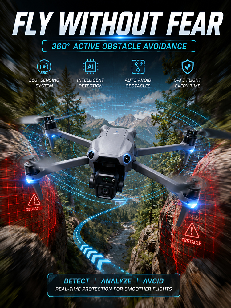 Latest flagship professional high-definition all-directional active obstacle avoidance aerial photography drone