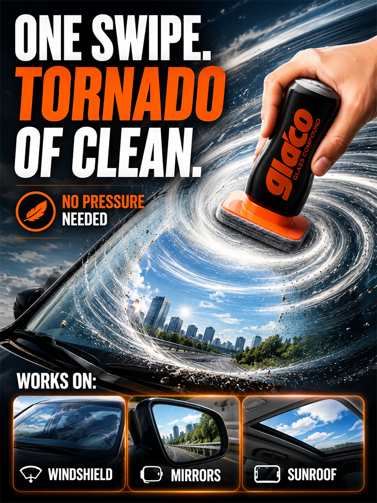 Instantly clear vision, powerful car window stain removal brush