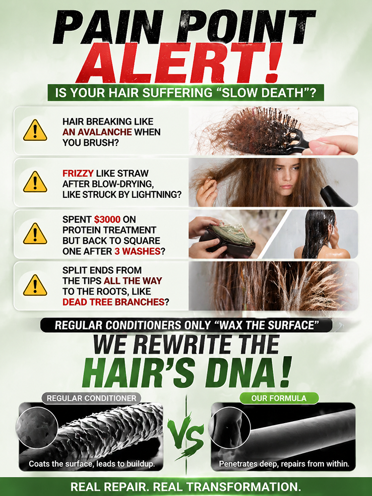 【Hair Loss Fighter - See Results in 7 Days】 Rosemary Herbal Extract Nourishing and Rejuvenating Shampoo