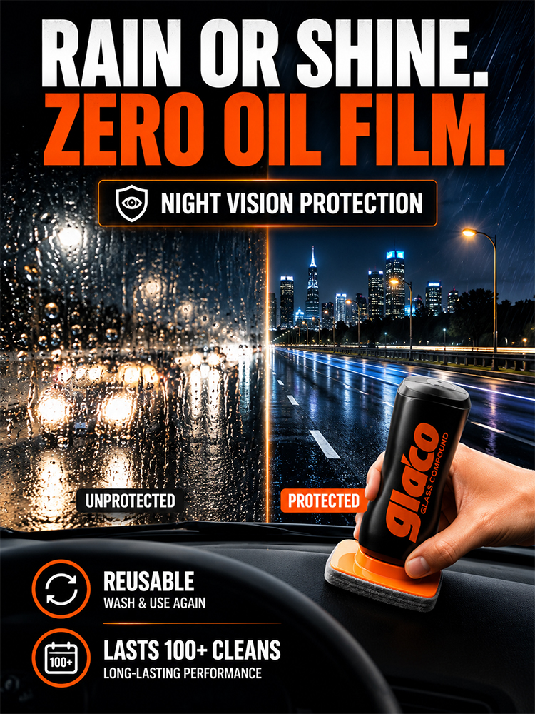 Instantly clear vision, powerful car window stain removal brush