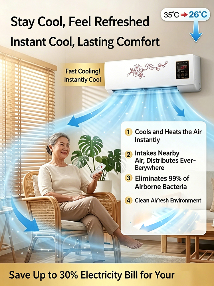 【German New Technology - 0 Electricity Fee】AI intelligent air conditioner