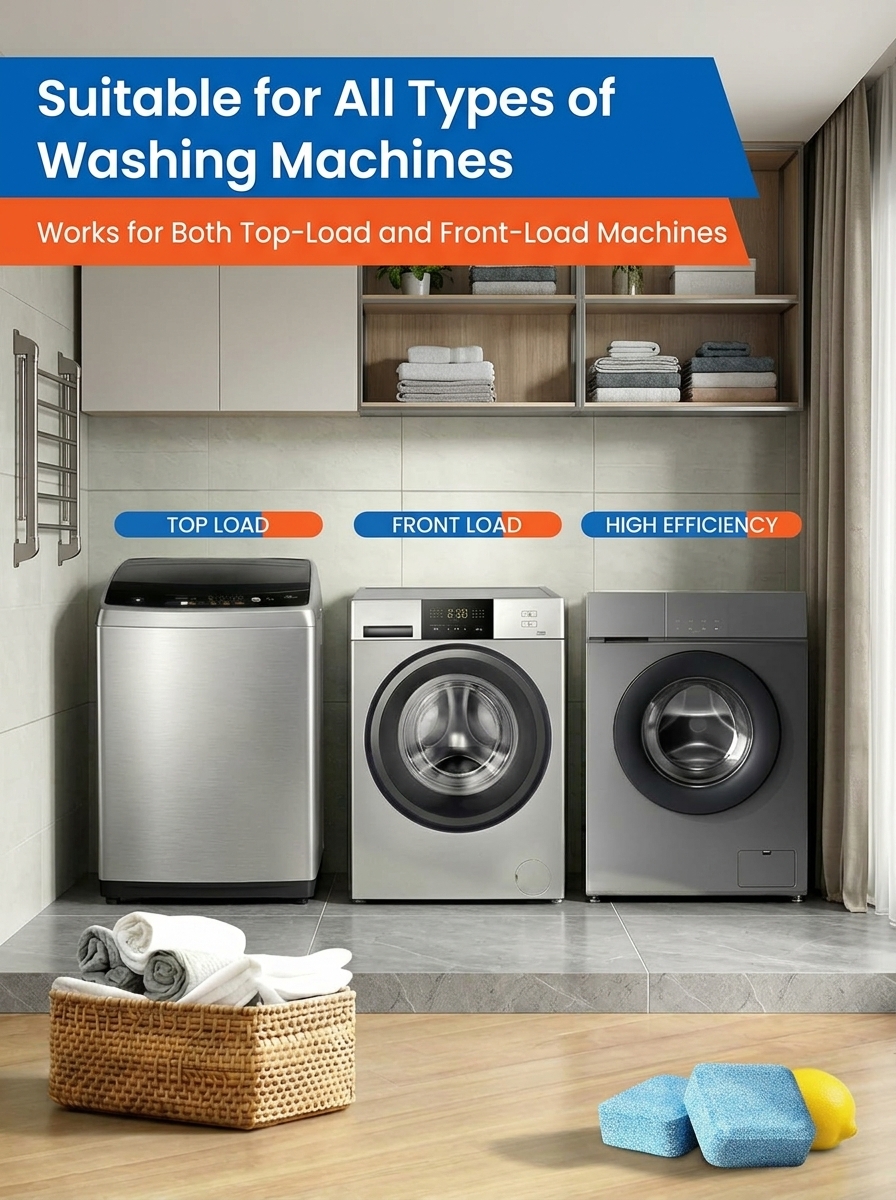 [Remove scale, kill bacteria and mold] Washing machine cleaning tablet