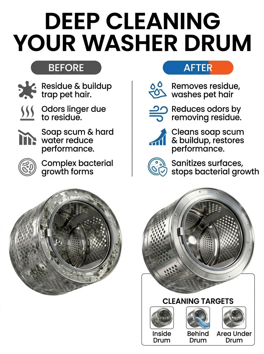 [Remove scale, kill bacteria and mold] Washing machine cleaning tablet