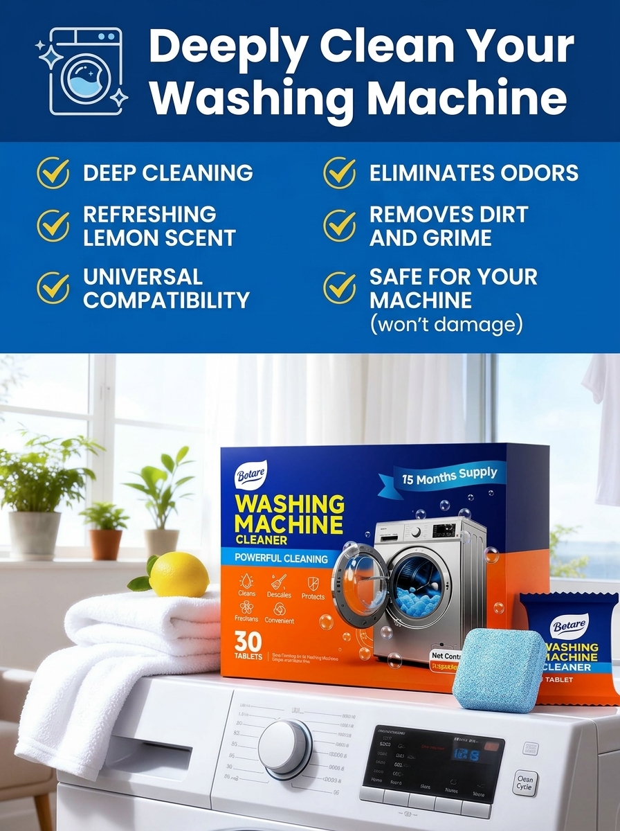 [Remove scale, kill bacteria and mold] Washing machine cleaning tablet