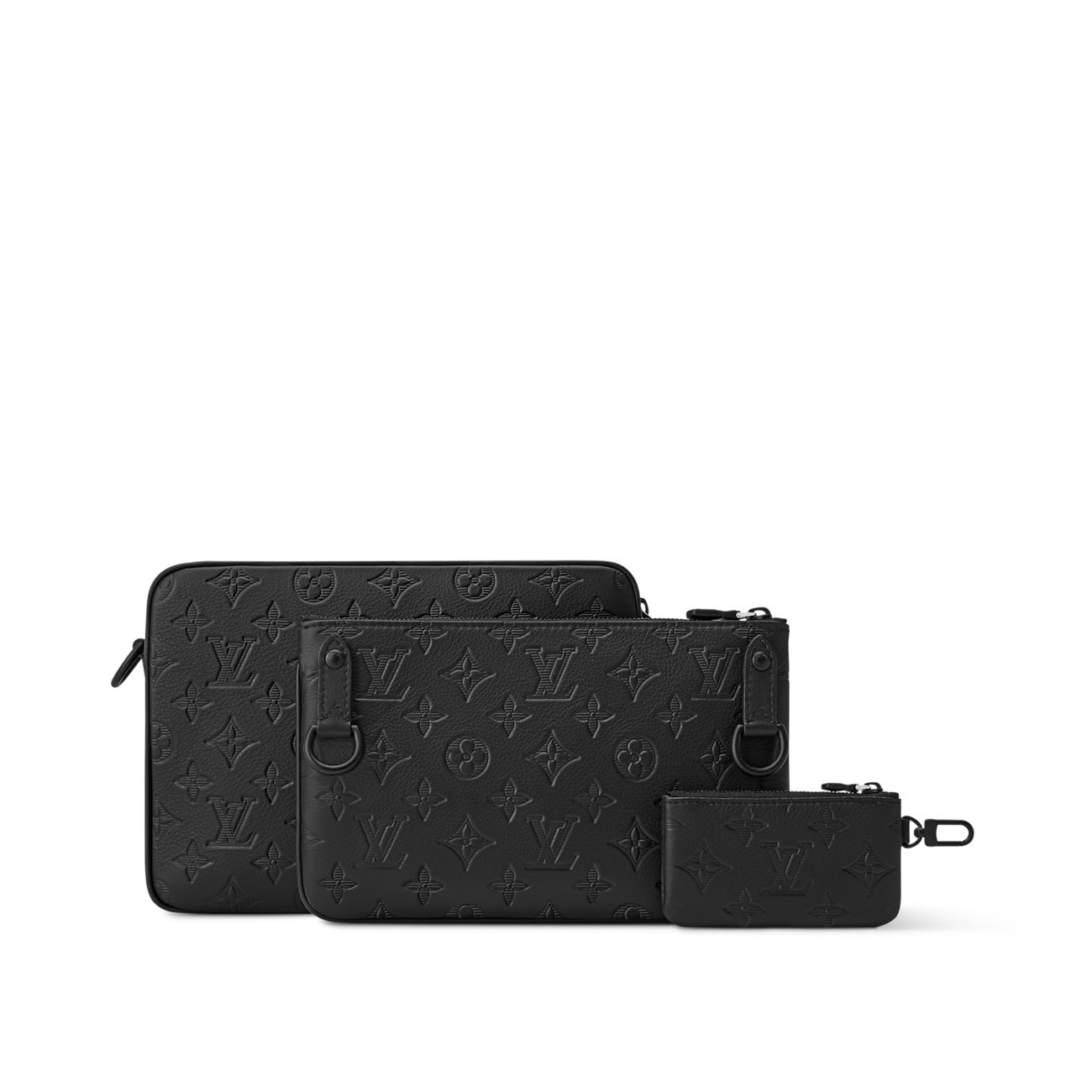 *LV*トリオメッセンジャーバッグ ブラックモノグラム