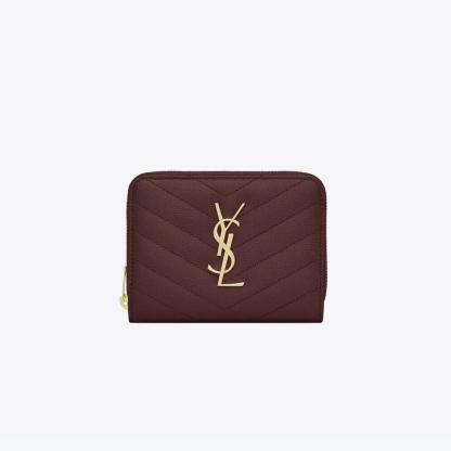 MONOGRAMクリムゾンテクスチャキルティングレザーショートジップ財布