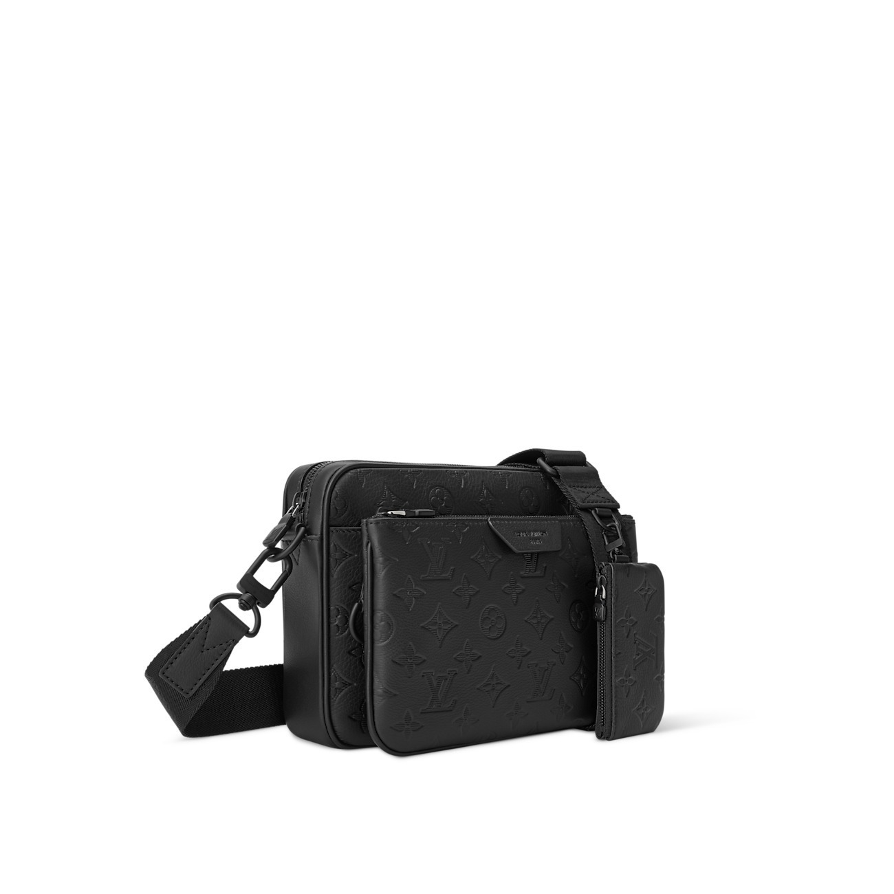 *LV*トリオメッセンジャーバッグ ブラックモノグラム