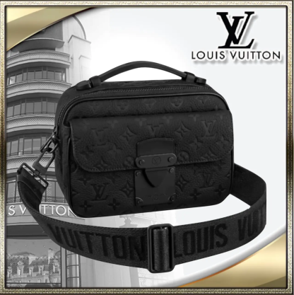 新作 LOUIS VUITTON 直営店 メッセンジャー モノグラム 黒 M58489