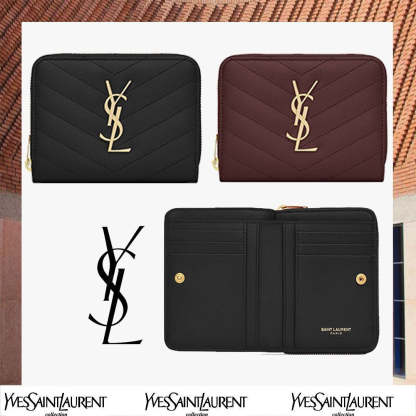 MONOGRAMクリムゾンテクスチャキルティングレザーショートジップ財布