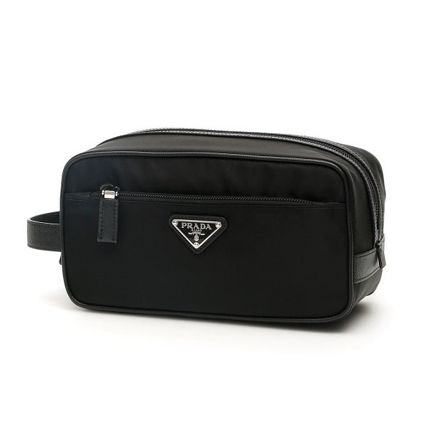 関税送料無料【PRADA】NYLON AND SAFFIANO POUCH