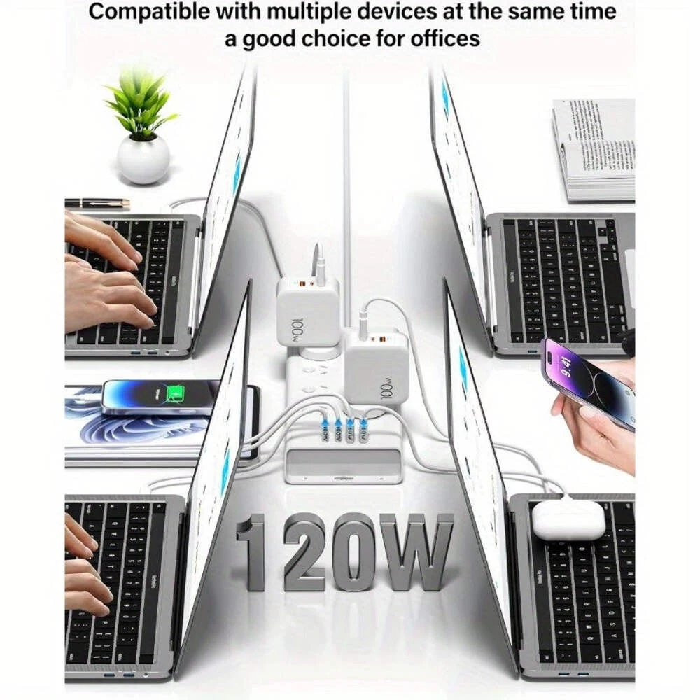 HEYMIX 120W USB PD Fast Charging Power Strip, 8 AC Outlets, Australian Standard Extension Board / Power Board / Extension Cord-auboard