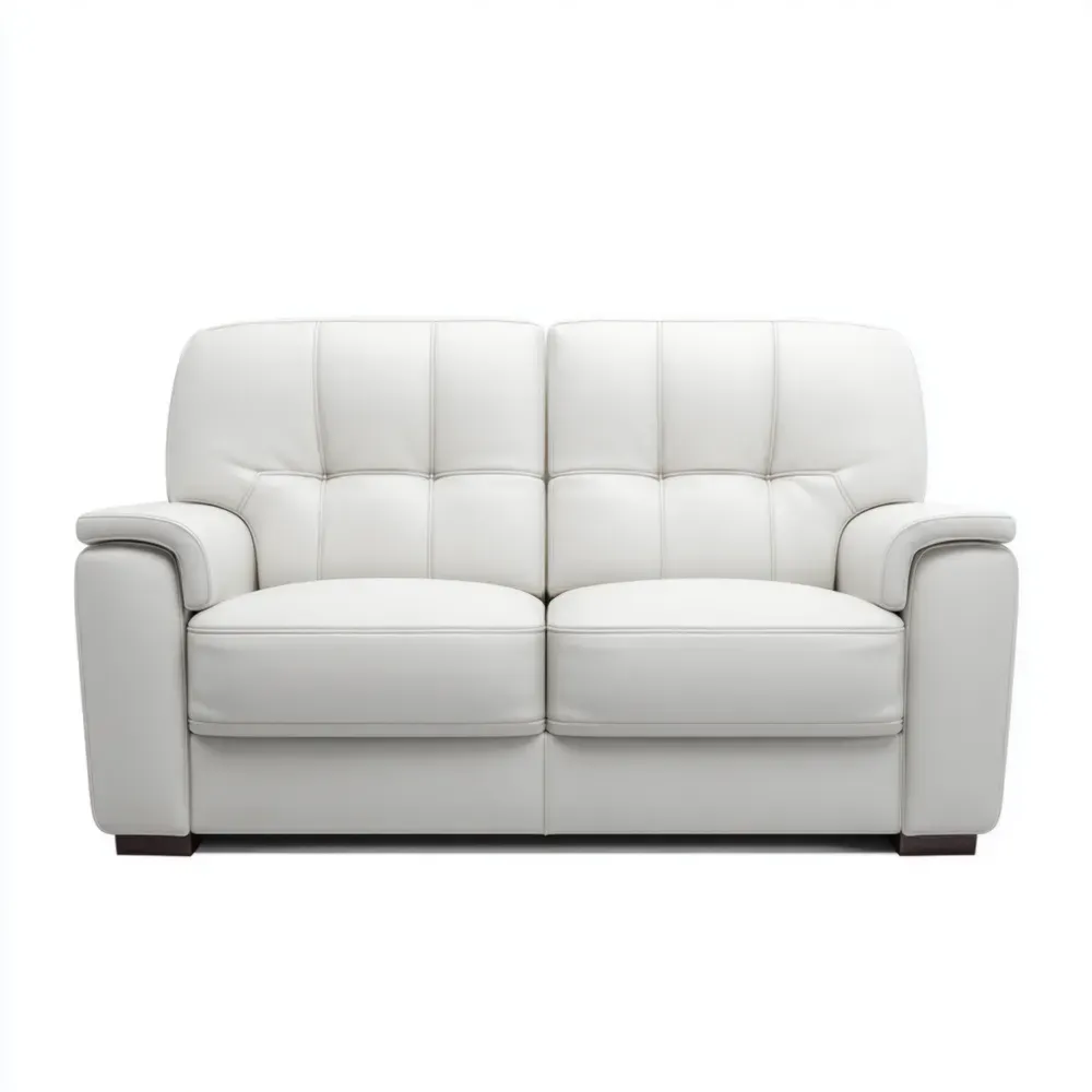 2人掛けソファ 合成革 150x85x90 cm – ホワイト – モダンデザイン
