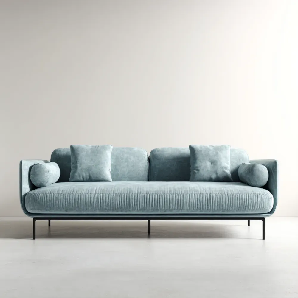 3人掛けソファ 200x85x75 cm – ライトブルー – モダンスタイル