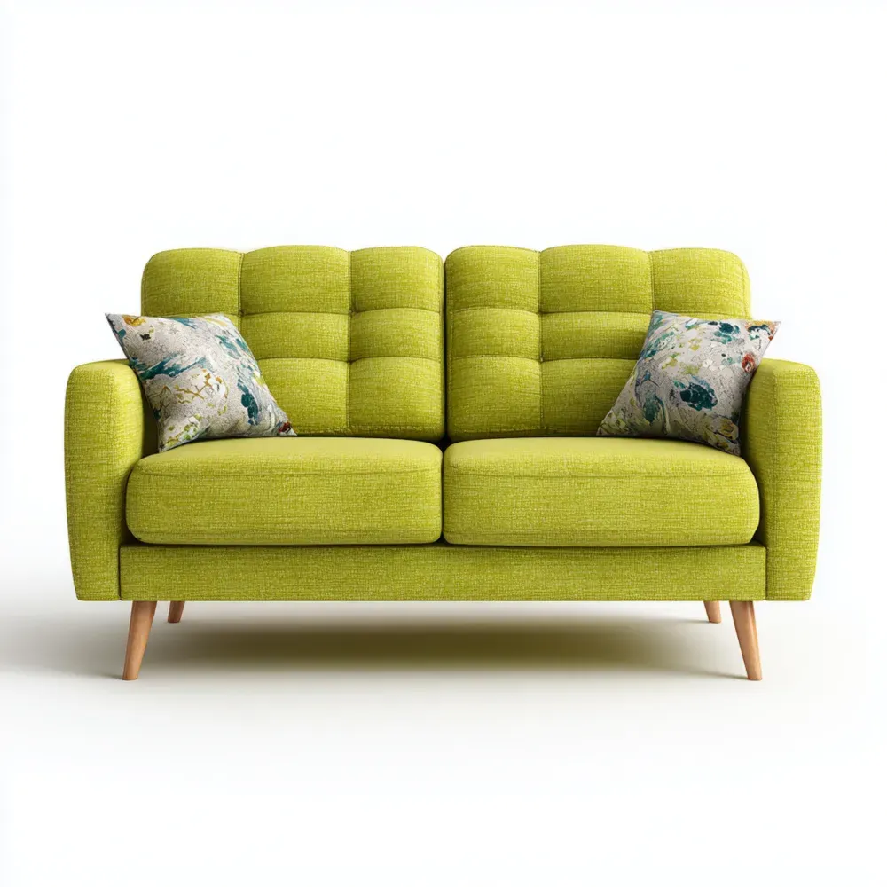 2人掛けソファ 布製 150x85x90 cm – ライトグリーン – モダンデザイン