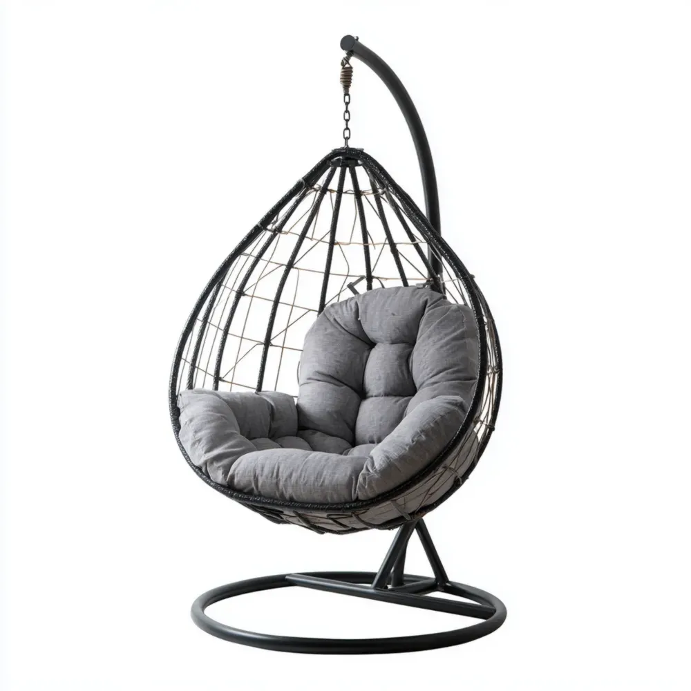 ハンギングチェア 100x100x195 cm グレー