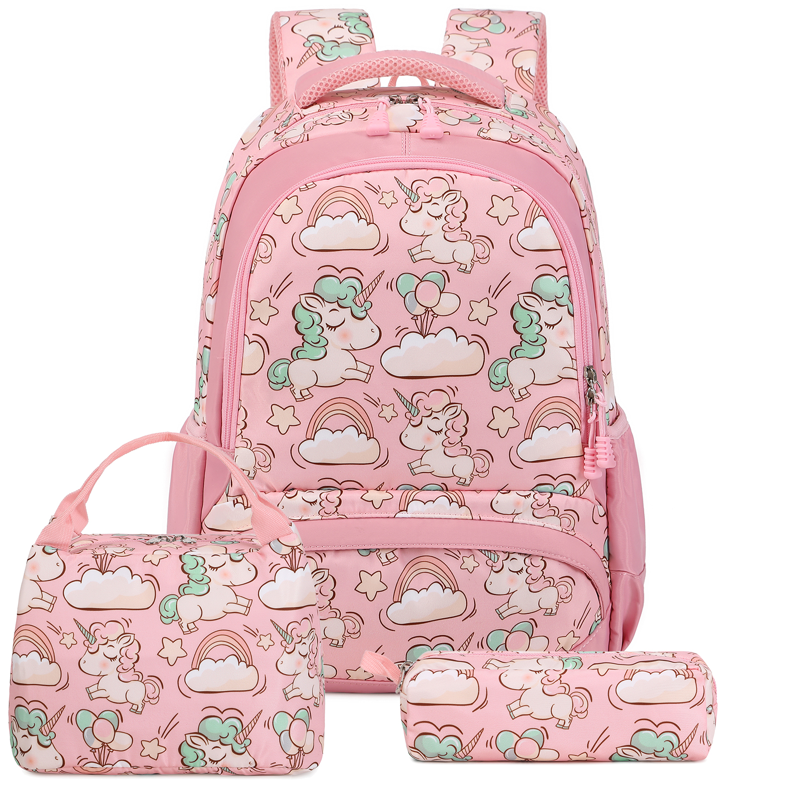 Girls Unicorn Backpack Set U-01-Pink