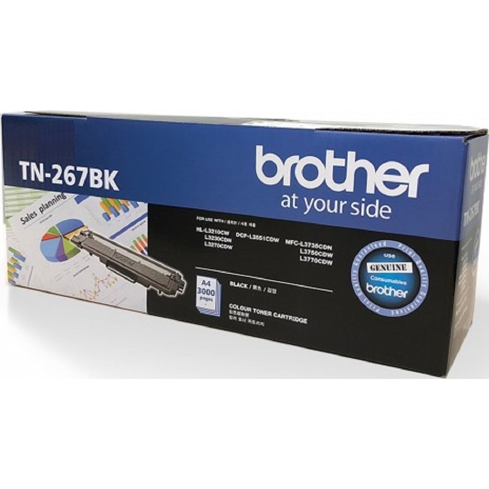 [Original] Brother Toner Cartridge TN-267 Black Cyan Magenta Yellow & Drum DR-263CL