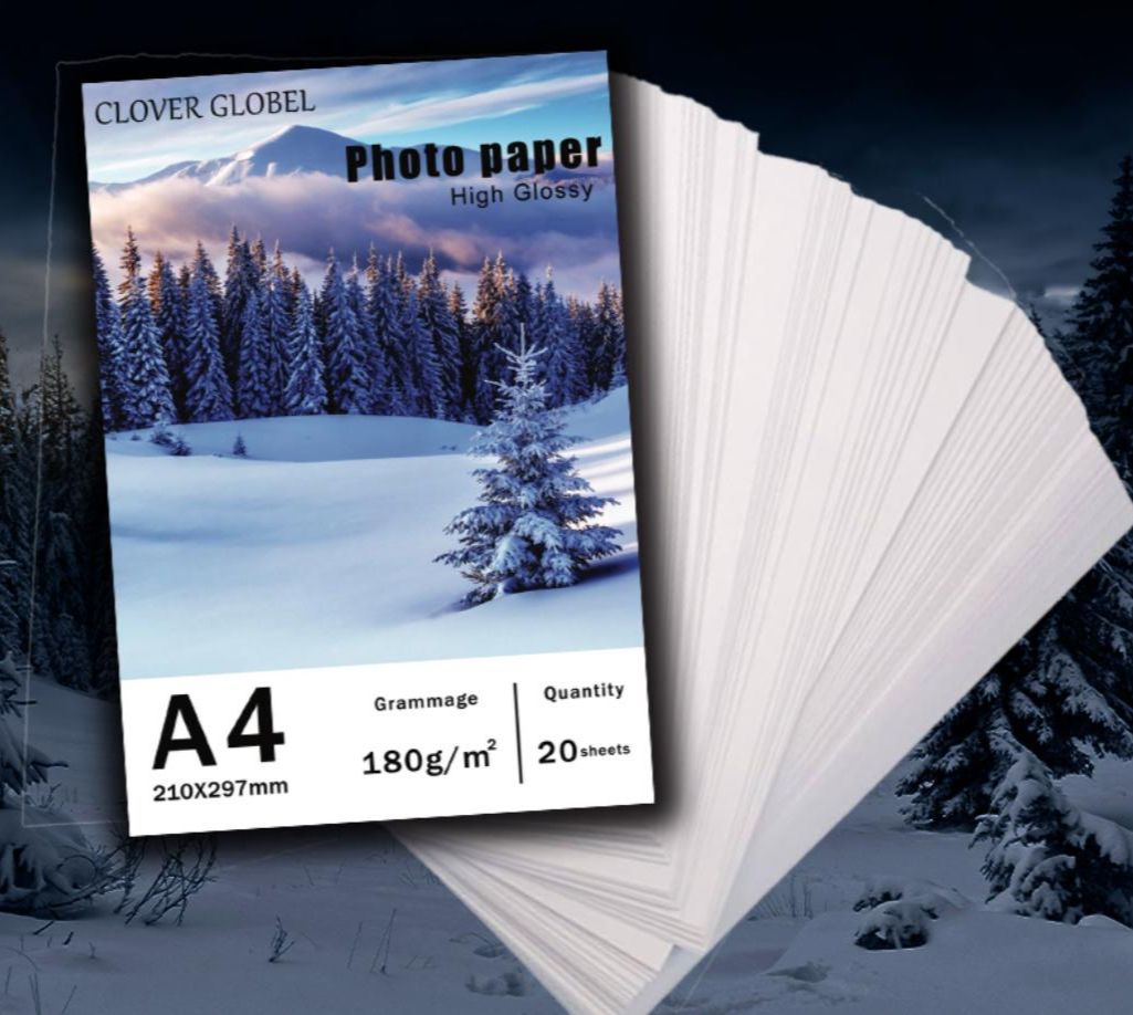 (Glossy Paper 180gsm A4) Glossy Photo Paper 180gsm Photograph Printing A4 High Gloss Photo Paper
