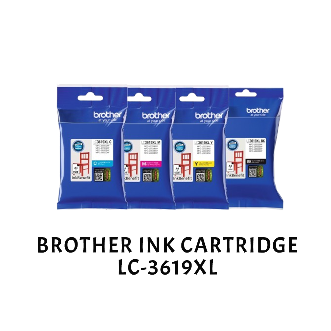 [ORIGINAL] Brother Ink Cartridges LC3619XL LC 3619 XL LC-3619XL Black Cyan Magenta Yellow