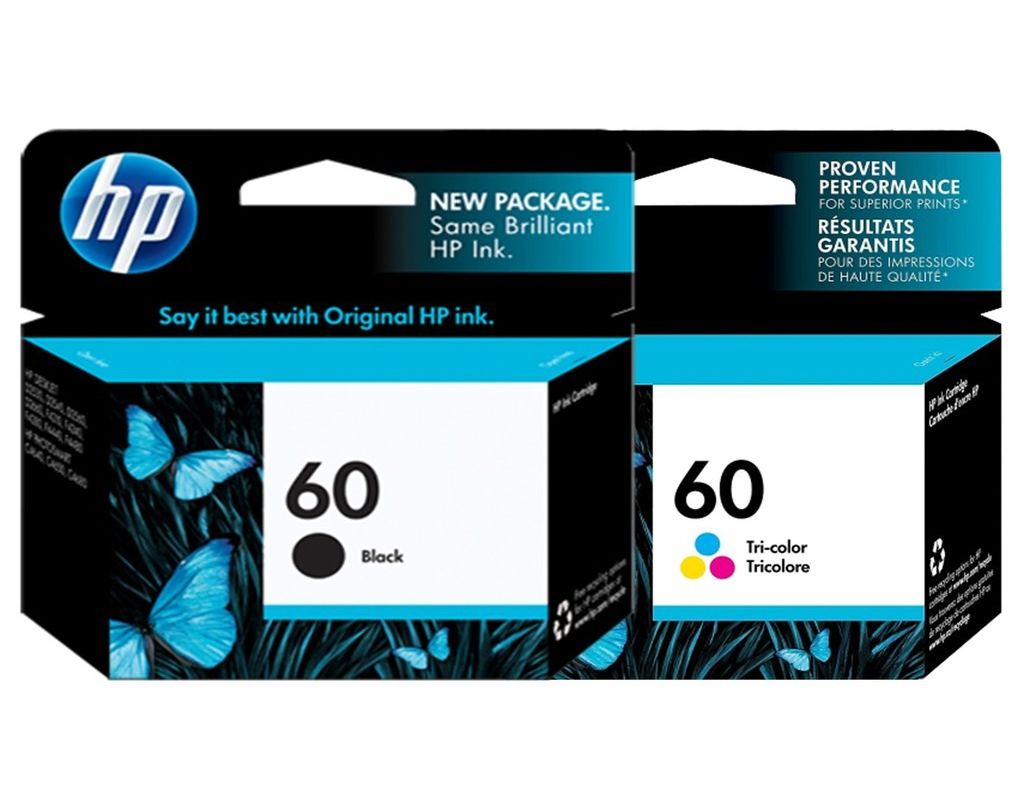 [ORIGINAL] HP Ink Cartridge 60 Black / Tri-color CC640WA CC643WA
