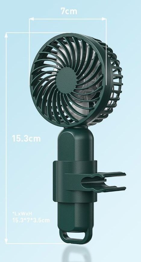 LEMOISTAR Handheld Mini Fan, 3 Speed Powerful Hand Fan, Small Pocket Fan, USB Rechargeable Battery Operated Personal Fan