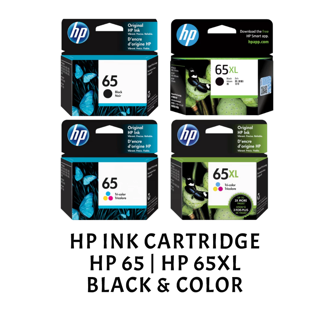 [ORIGINAL] HP 65 HP65 / HP 65XL HP 65XL Black & Tri-color Ink Cartridge N9K01AA N9K02AA N9K03AA N9K04AA