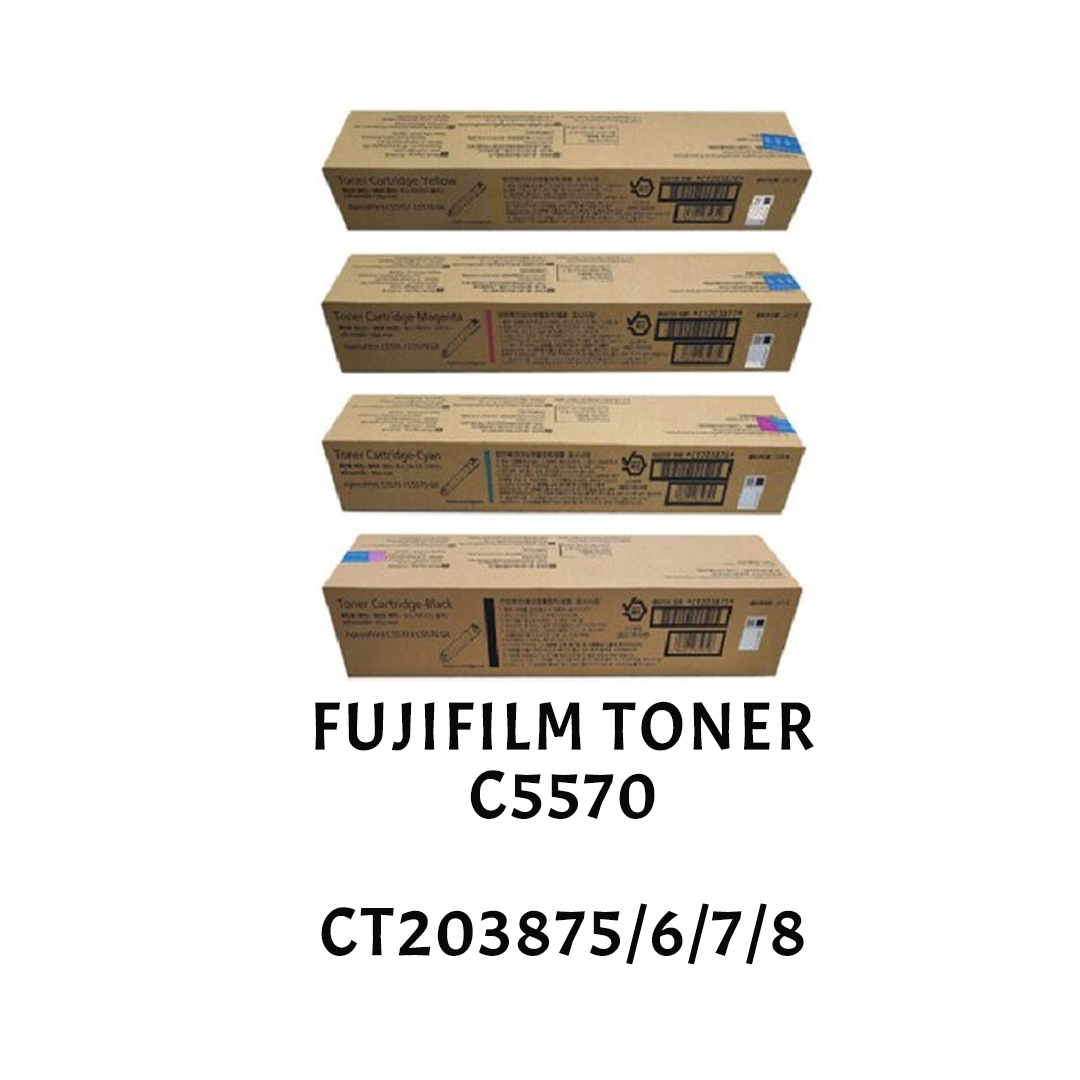 [ORIGINAL] Fujifilm Toner for ApeosPrint C5570 Black Cyan Magenta Yellow CT203875 CT203876 CT203877 CT203878