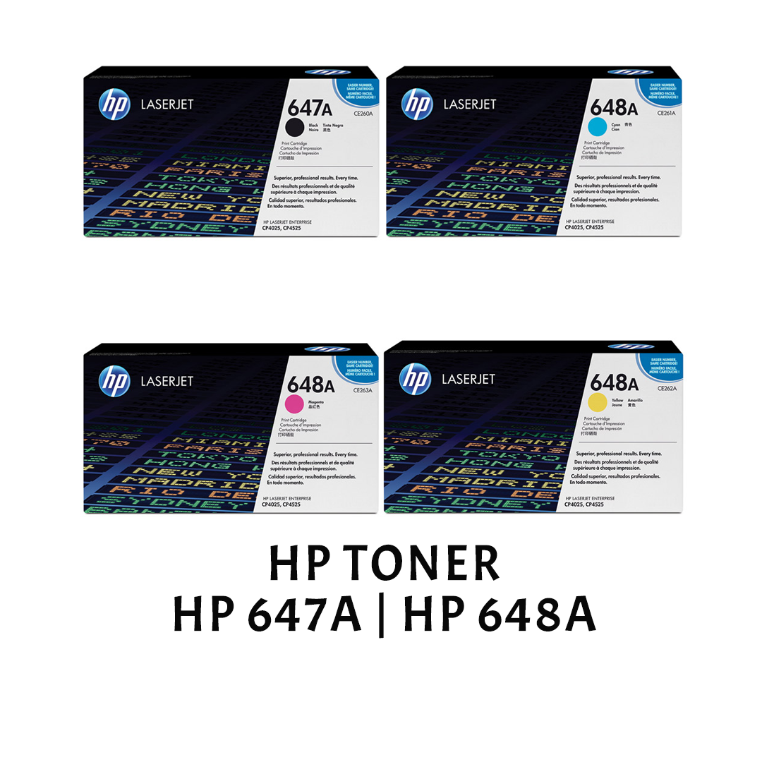[ORIGINAL] HP Toner Cartridge 647A Black & 648A Cyan Magenta Yellow CE260A CE261A CE262A CE263A