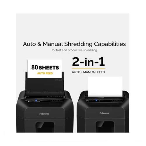 Fellowes AutoMax™ 80M Mini-Cut Shredder