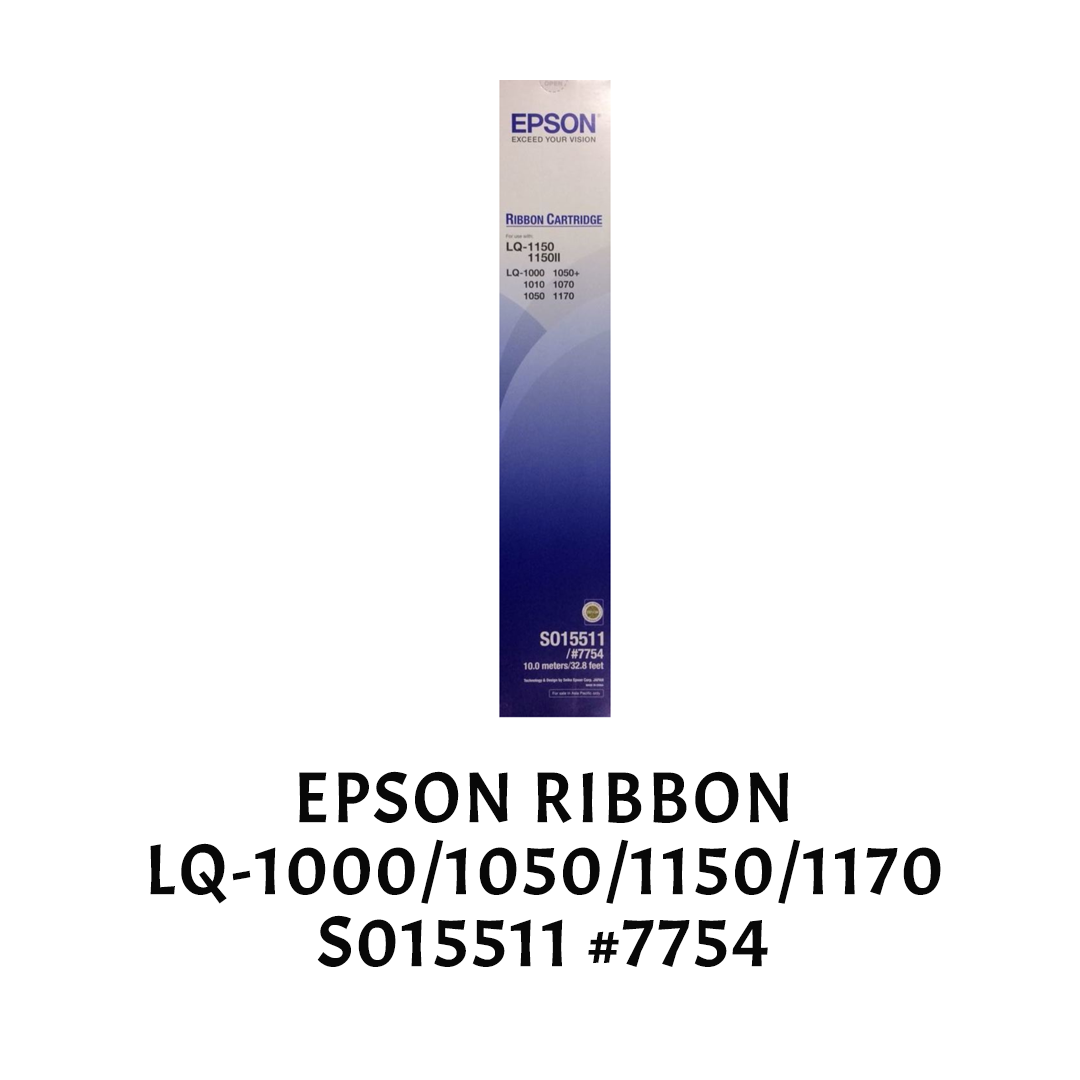[ORIGINAL] Epson Ribbon Cartridge LQ-1000/1050/1150/1170 #7754 Fabric 15.5m S015511