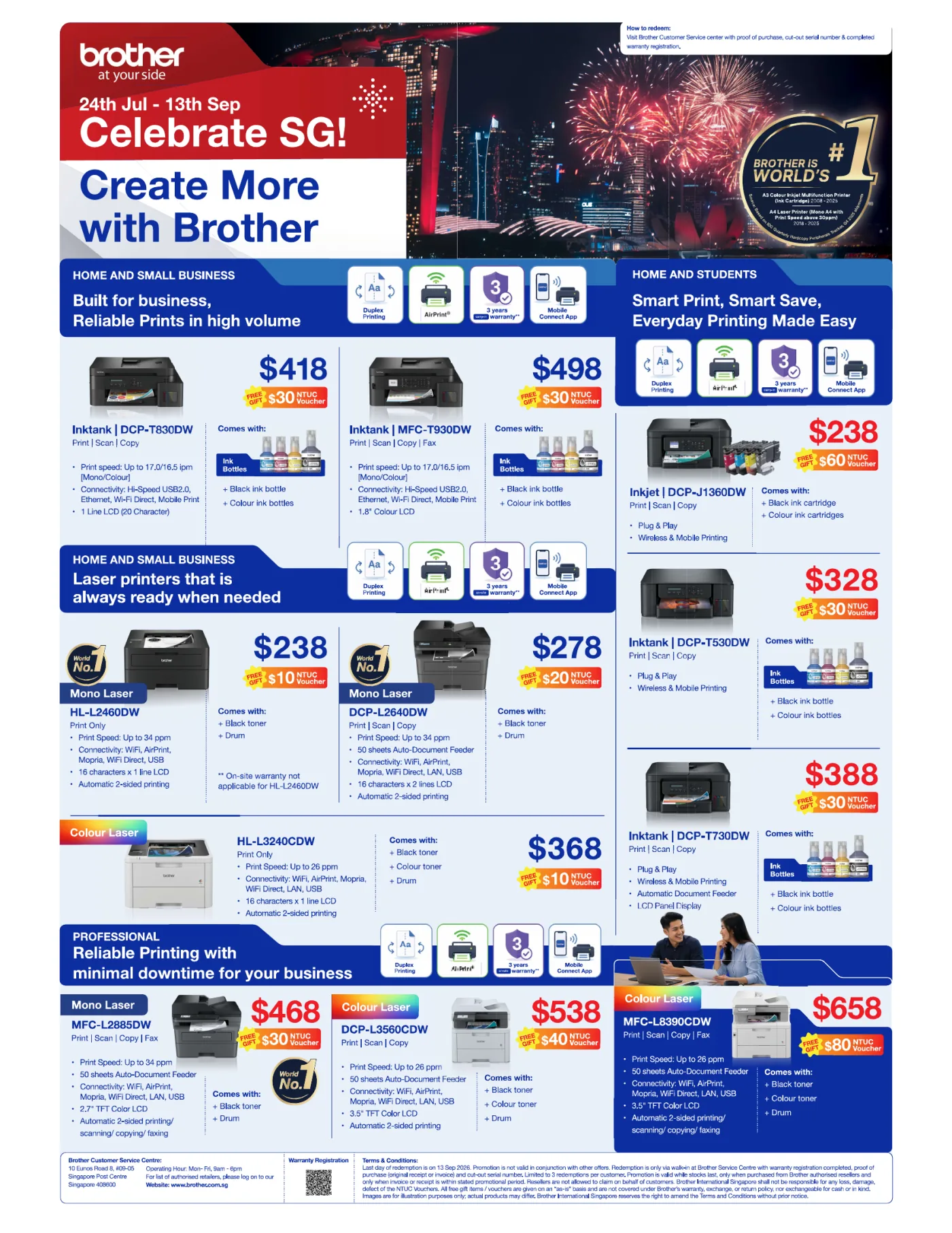 Brother National Day promotion, 24 July to 13 September 2026
