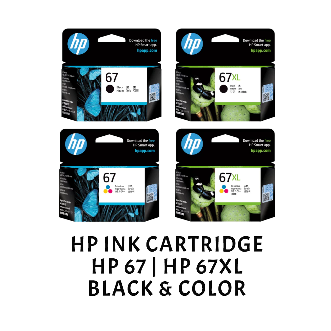 [ORIGINAL] HP 67 Black & Tri Color / HP 67XL Black & Tri Color 3YM55AA 3YM56AA 3YM57AA 3YM58AA