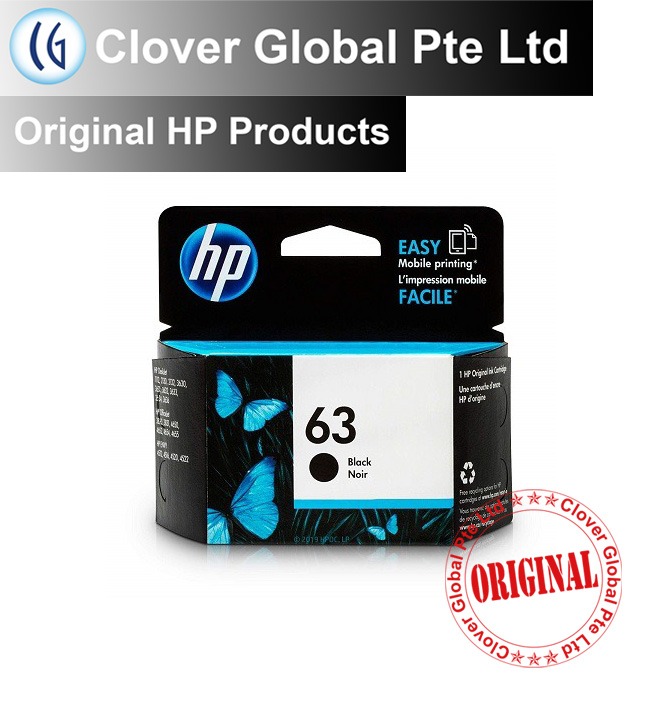 [Original] HP 63/63XL Black & Tri-color Ink Cartridge F6U61AA F6U62AA F6U63AA F6U64AA