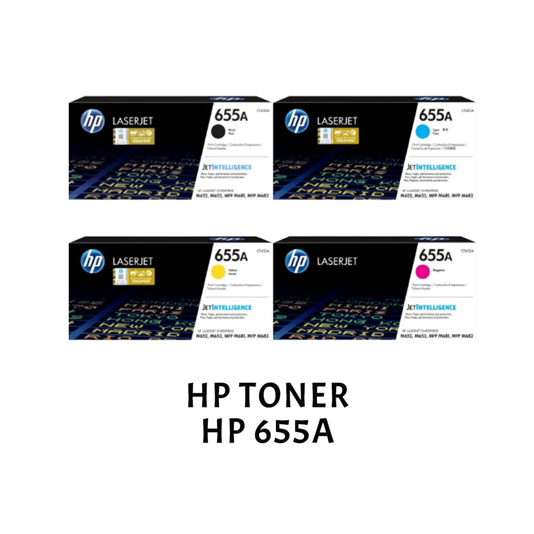 [ORIGINAL] HP Toner HP 655A Black Cyan Magenta Yellow CF450A CF451A CF452A CF453A