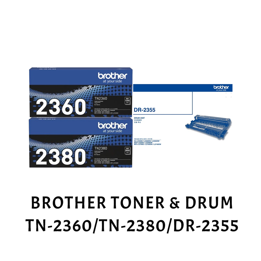 [ORIGINAL] Brother Toner Cartridge TN-2360 & TN-2380 & DR-2355